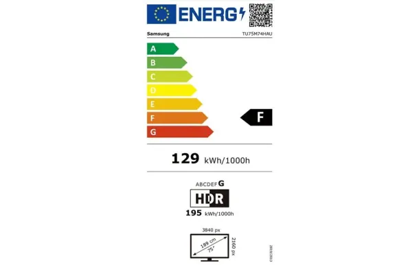 SAMSUNG Téléviseur UHD 4K SA TU75M74HAUXXC